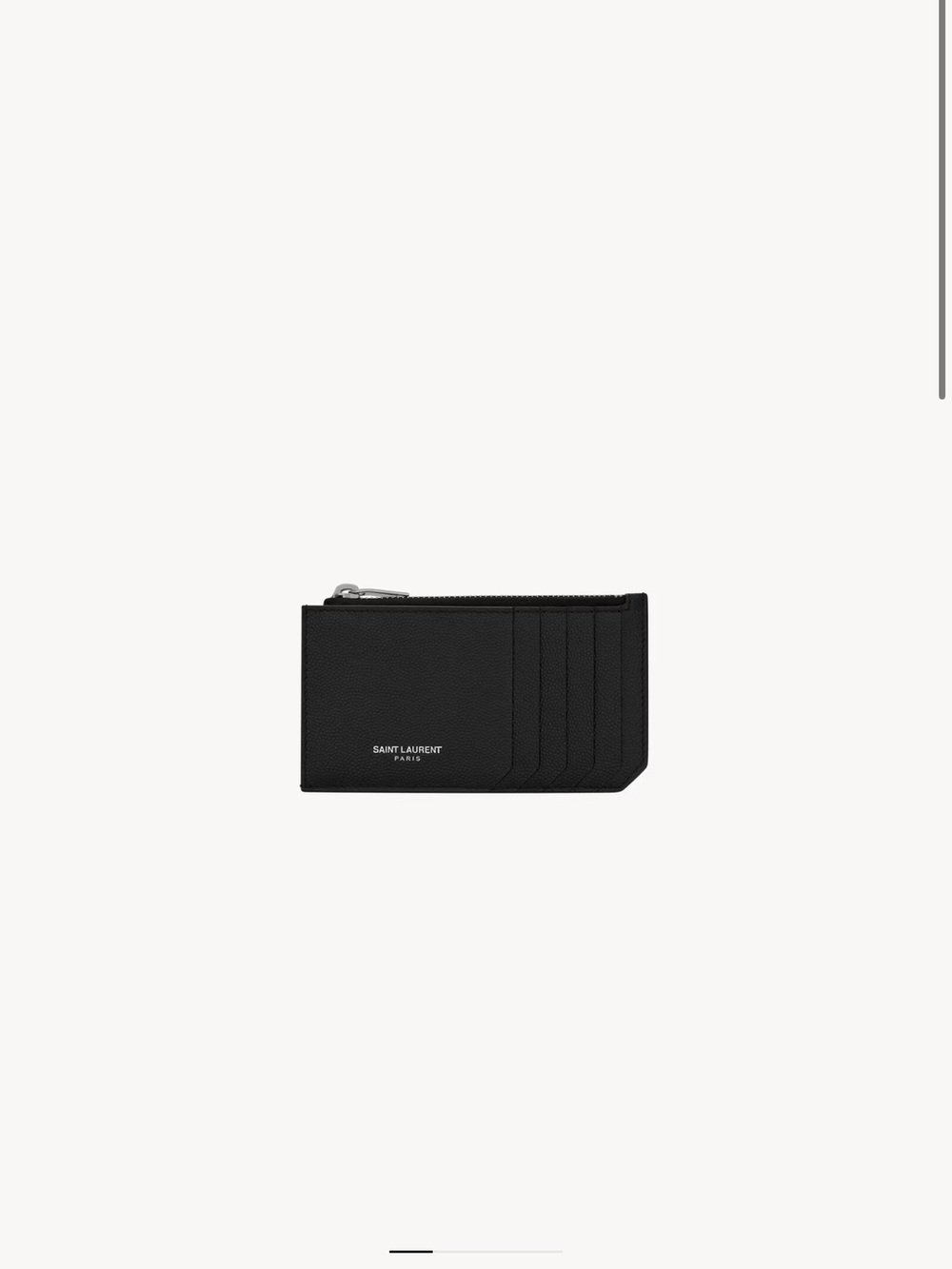 NEW! AUT! SAINT LAURENT PARIS FRAGMENTS ZIPPED CARD CASE IN GRAIN LEATHER
BLACK - Picture 7 of 7